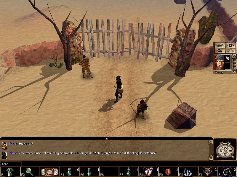 Neverwinter Nights: Shadows of Undrentide (Windows) screenshot: Entrance to the Ao Encampment