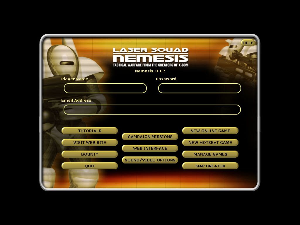 Laser Squad: Nemesis (Windows) screenshot: Main Menu