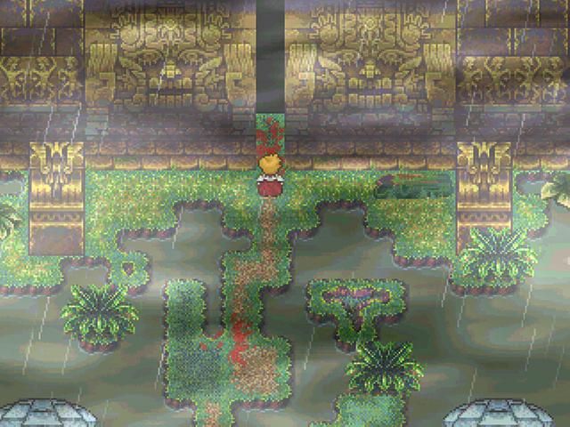 Laxius Power III (Windows) screenshot: A mysterious shrine lost in the marshlands...