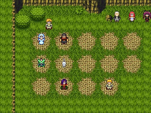 Laxius Power III (Windows) screenshot: In the middle of the game, choose 3 parties of 4 characters!