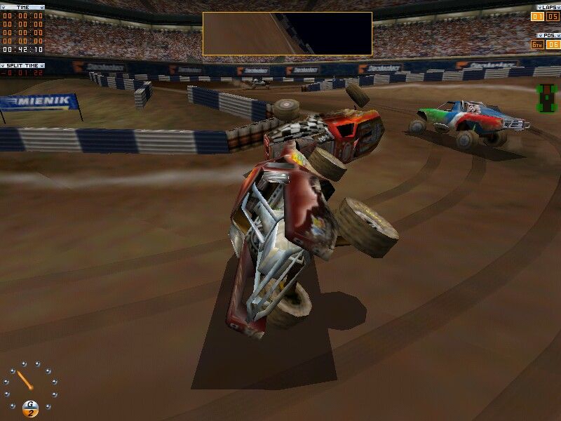 Leadfoot: Stadium Off-Road Racing (Windows) screenshot: Crash