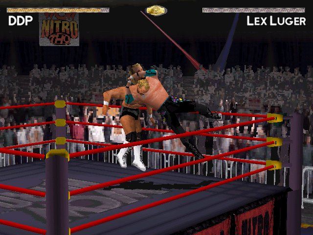 WCW Nitro (Windows) screenshot: DiamondCutter on Lex Luger