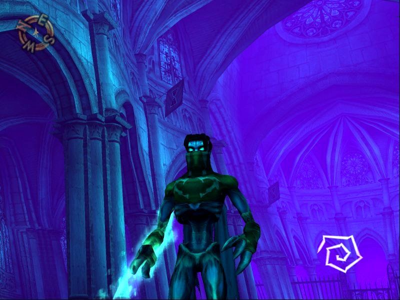 Legacy of Kain: Soul Reaver 2 (Windows) screenshot: ...and this is spectral realm!... Wow, someone hold those walls!