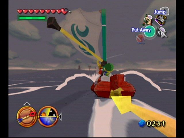 The Legend of Zelda: The Wind Waker (GameCube) screenshot: Sailing the open sea