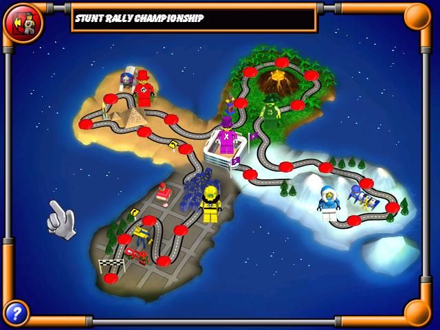 LEGO Stunt Rally (Windows) screenshot: Championship Map