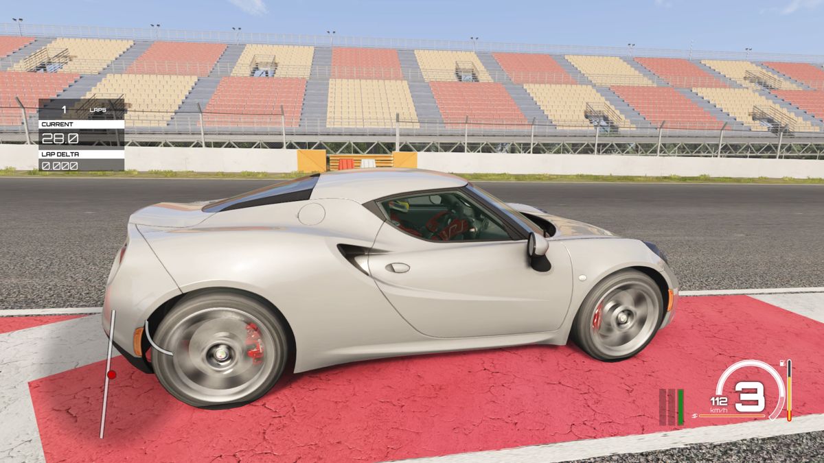 Assetto Corsa (PlayStation 4) screenshot: Gaining on the speed and entering the track