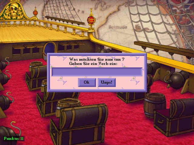 Leisure Suit Larry: Love for Sail! (Windows) screenshot: Sometimes you need to type yourself the desired action