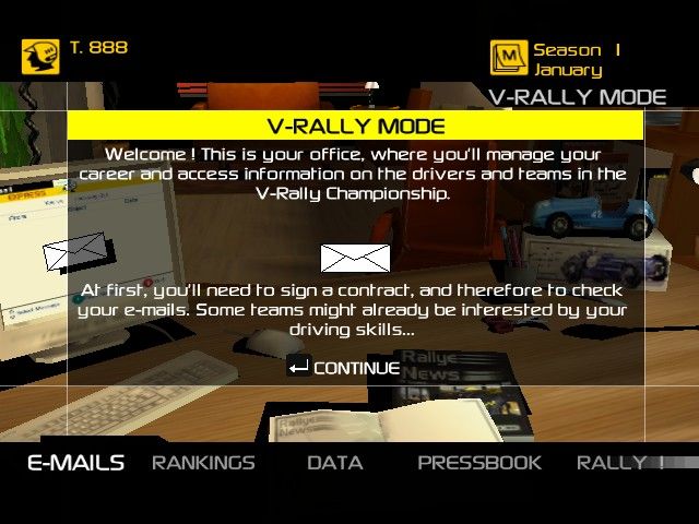 V-Rally 3 (Windows) screenshot: Career mode
