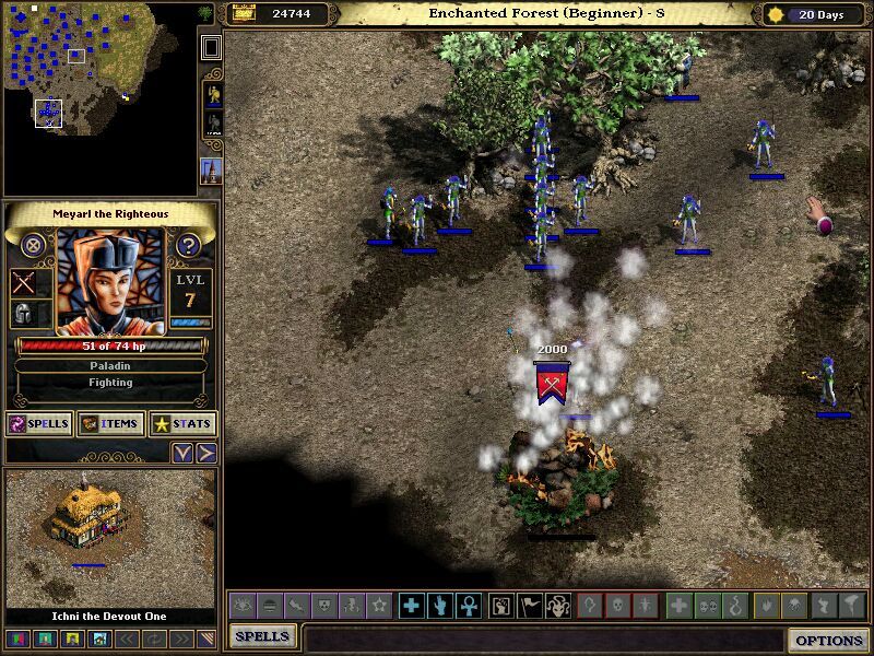 Majesty: The Fantasy Kingdom Sim (Windows) screenshot: Elves on the Attack
