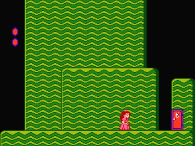 Super Mario Bros. 2 (NES) screenshot: Starting as a princess