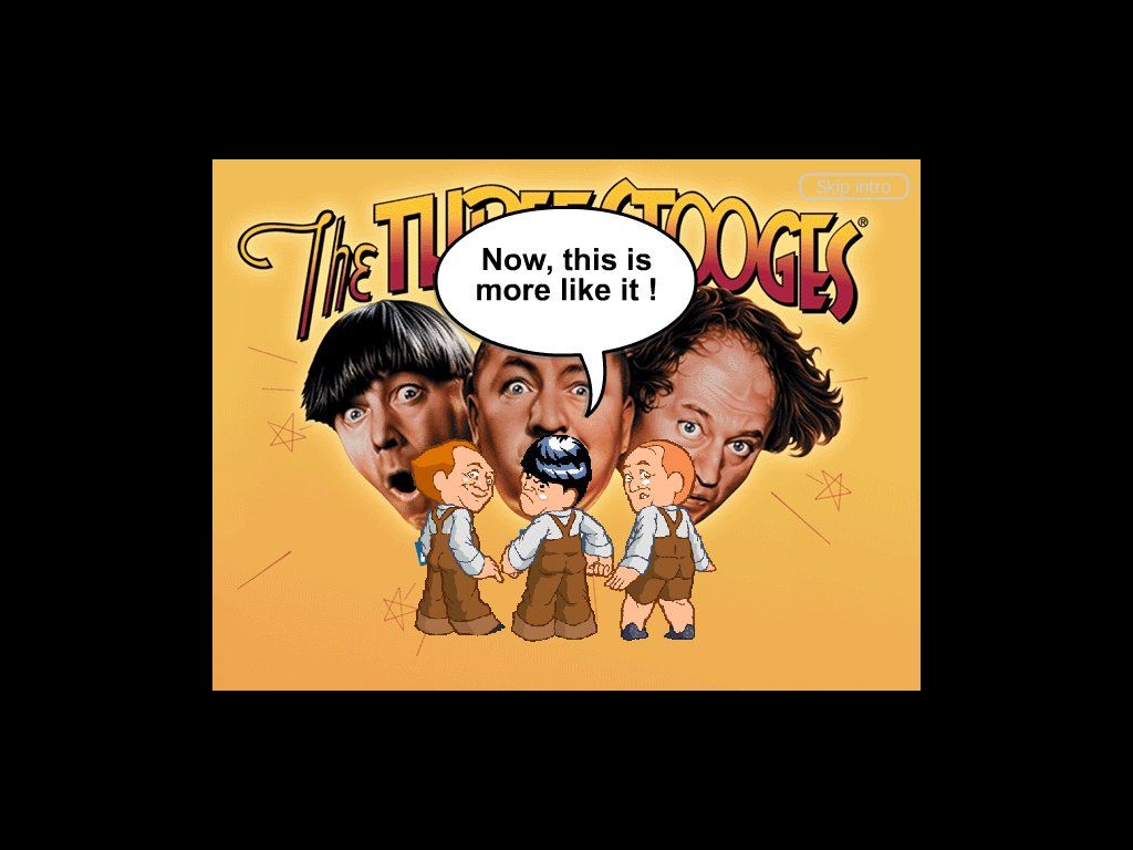 The Three Stooges: Digitally Remastered Edition (Windows) screenshot: Real title screen