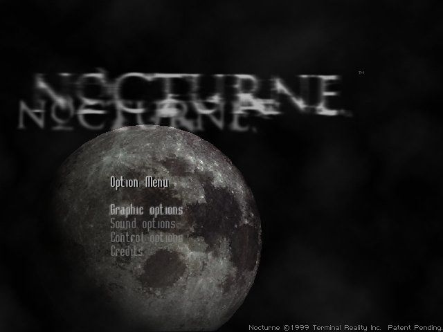 Nocturne (Windows) screenshot: main menu
