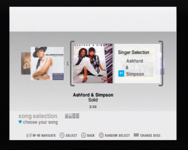 SingStar: Party (PlayStation 2) screenshot: When a song is an actual duet and only you sing it, you can select whose lyrics will you sing along to