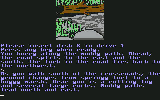 Treasure Island (Commodore 64) screenshot: Marsh.