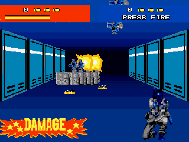 Line of Fire (Amiga) screenshot: You took some damage