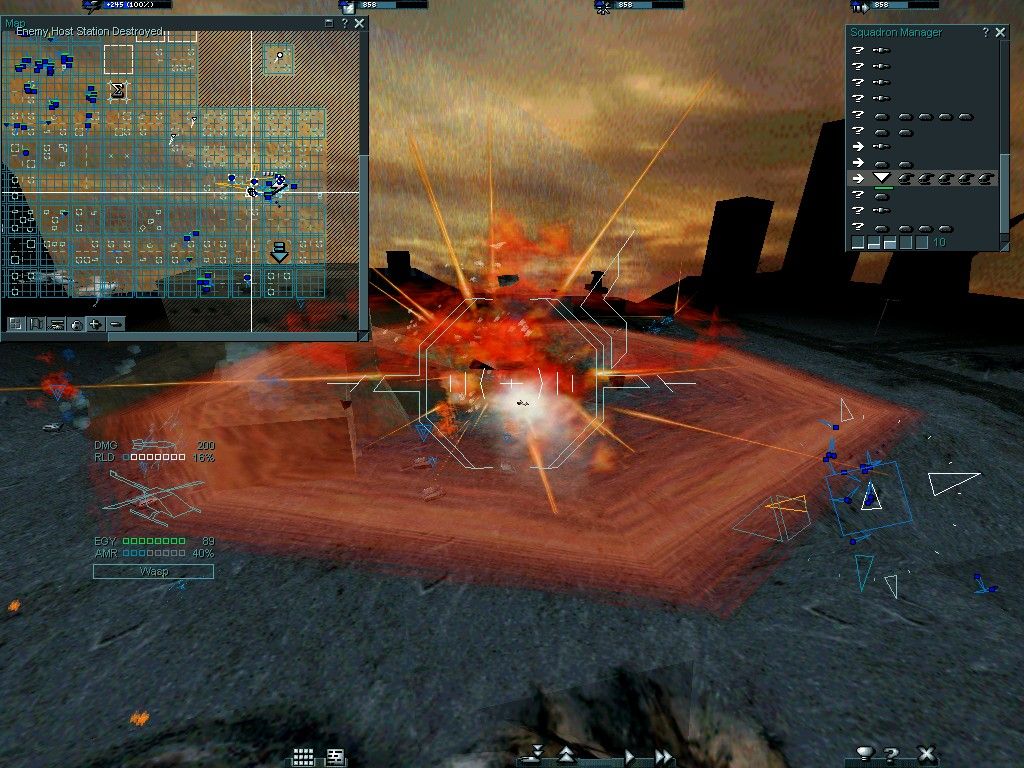 Urban Assault (Windows) screenshot: Enemy host station destroyed