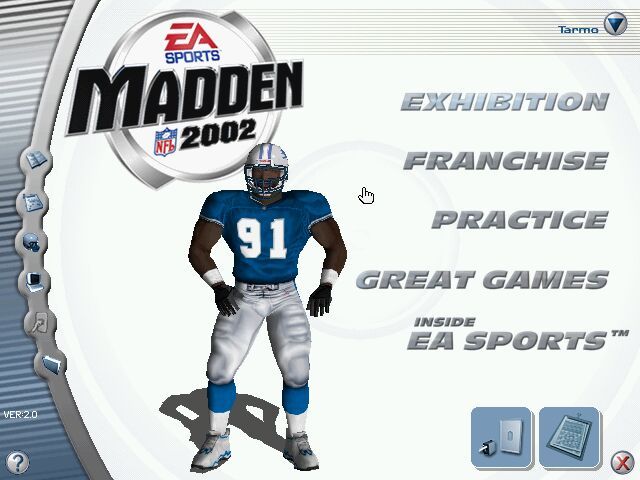 Madden NFL 2002 (Windows) screenshot: Menu