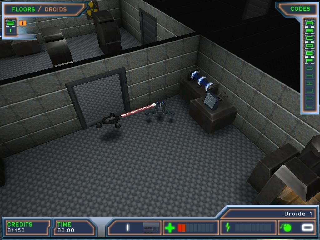 DEaktivacija (Windows) screenshot: The enemy droid is shooting