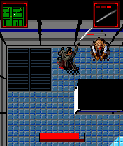 Blade: Trinity (J2ME) screenshot: Attacking the boss with my sword.
