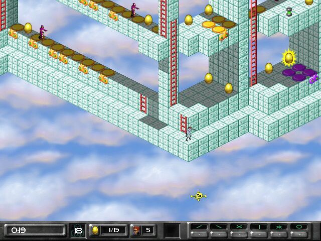 Lode Runner 2 (Windows) screenshot: Don't let yourself fall into death!