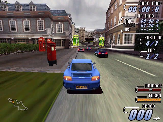 London Racer (Windows) screenshot: at the start of the race