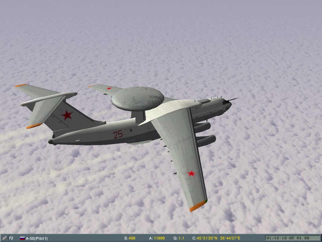 Lock On: Modern Air Combat (Windows) screenshot: AWACS patrols the skies.