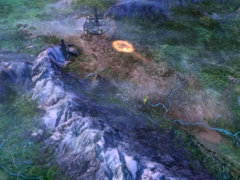 The Lord of the Rings: The Battle for Middle-earth (Windows) screenshot: The eye of Sauron, as it shifts across the map