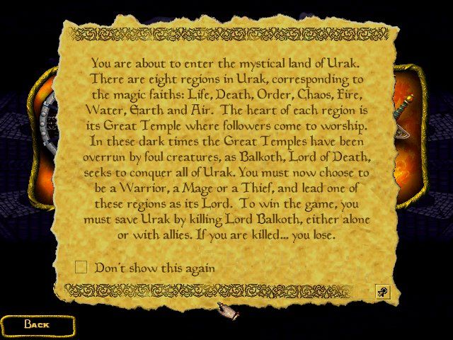 Lords of Magic (Windows) screenshot: A little background