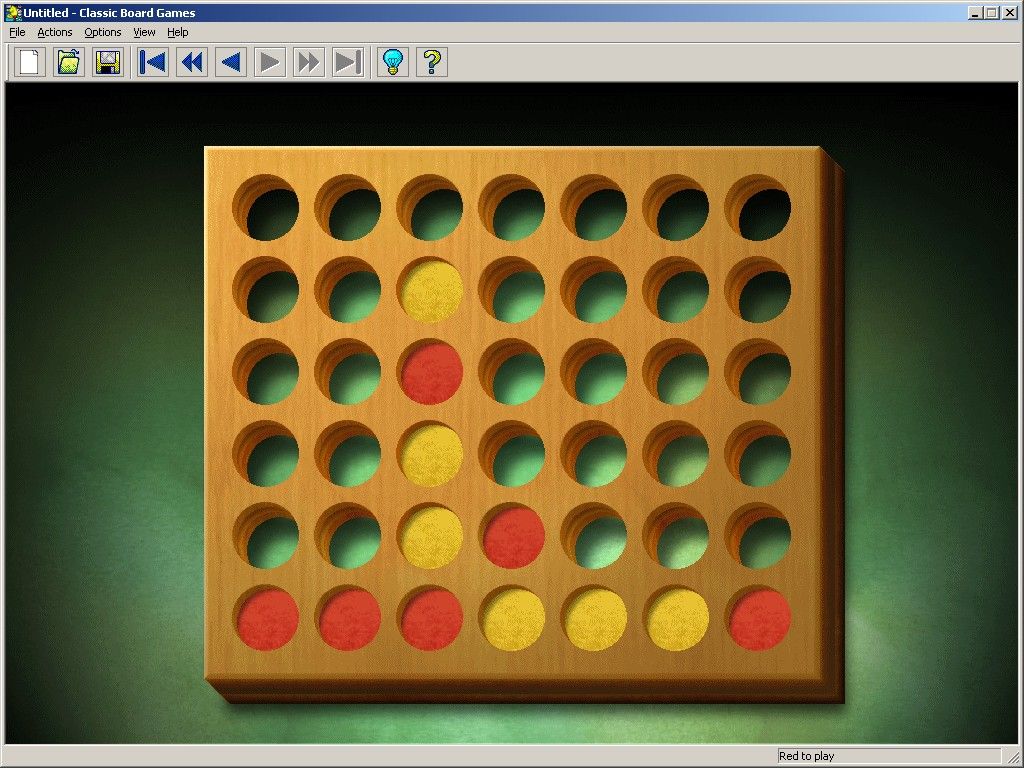 Microsoft Classic Board Games (Windows) screenshot: 4-in-a-line