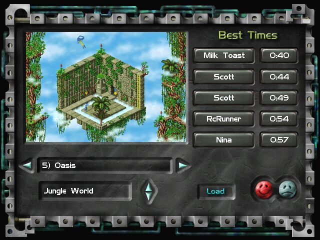Lode Runner 2 (Windows) screenshot: Choose your world/Choose your level...