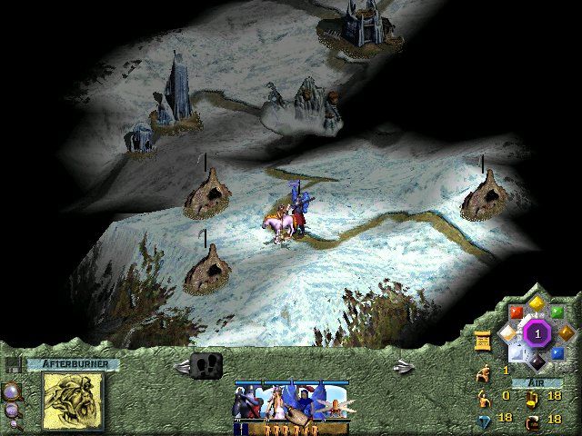 Lords of Magic (Windows) screenshot: The windy, blustery domain of Air.