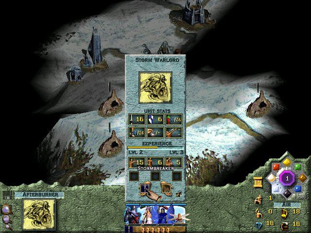 Lords of Magic (Windows) screenshot: The Air Warrior Lord...