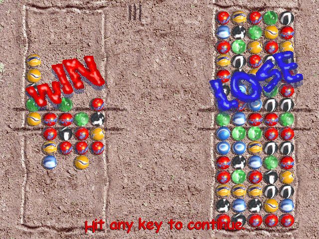 Lose Your Marbles (Windows) screenshot: I rocked him good.