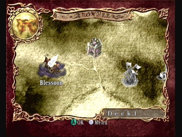Lost Kingdoms (GameCube) screenshot: a map of locations to visit