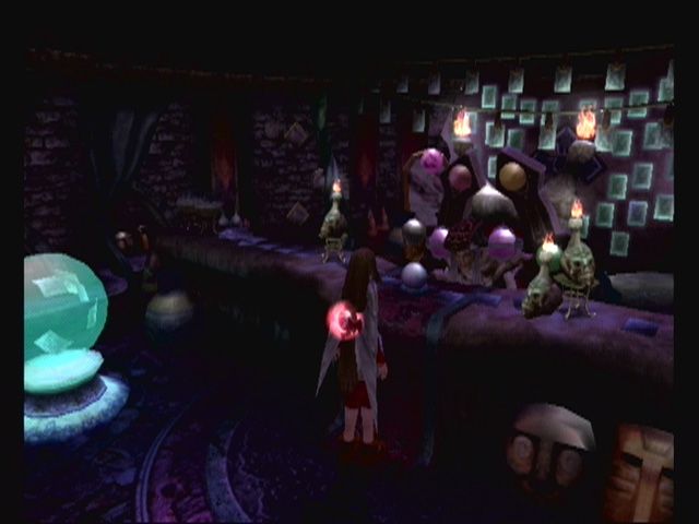 Lost Kingdoms (GameCube) screenshot: buy, sell, transform, or copy cards with the help of Gurd