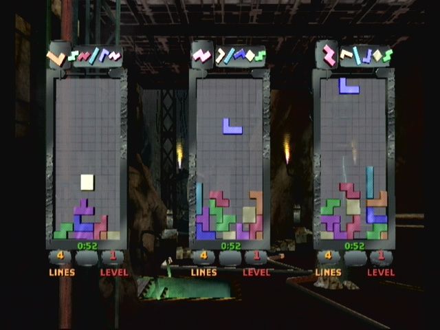 Tetris Worlds (GameCube) screenshot: 2, 3, or 4 players can play at the same time