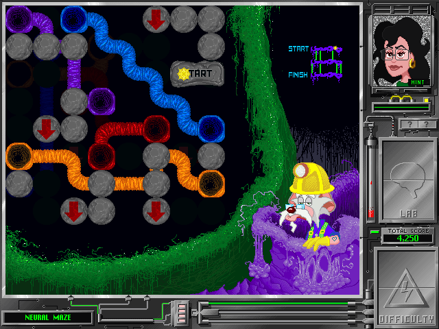 The Lost Mind of Dr. Brain (Windows) screenshot: Neural Maze: Can you find your way out of this wacky maze?