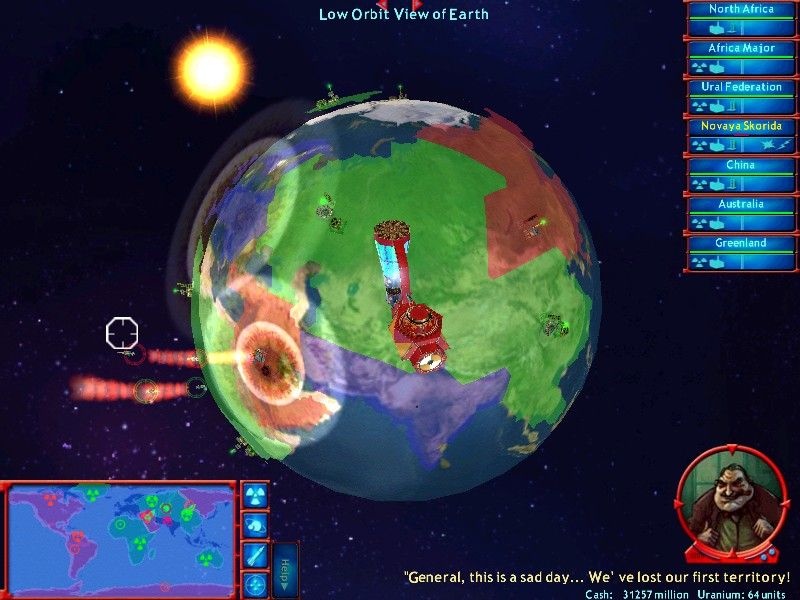 MAD: Global Thermonuclear War (Windows) screenshot: Losing one country is a setback...