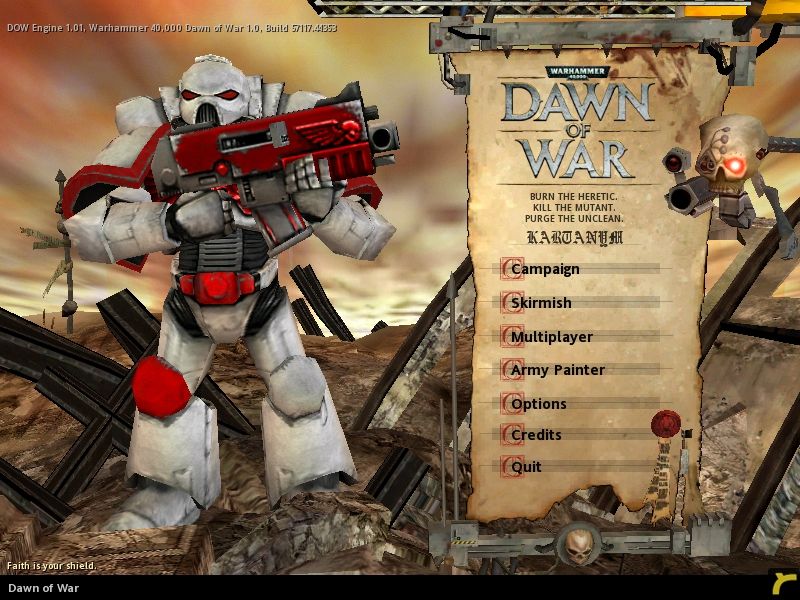Warhammer 40,000: Dawn of War (Windows) screenshot: Main Menu