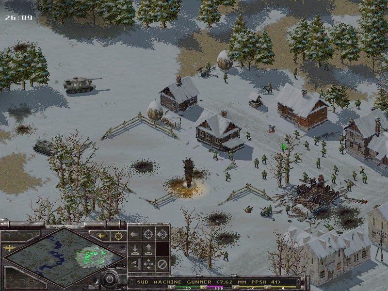 Sudden Strike (Windows) screenshot: Winter can be a devastating weapon...