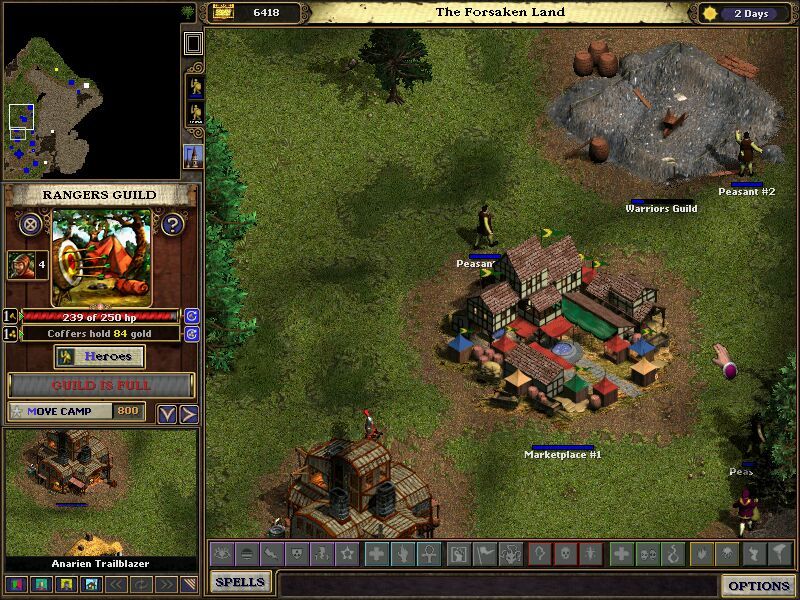 Majesty: The Fantasy Kingdom Sim (Windows) screenshot: Building a guild.