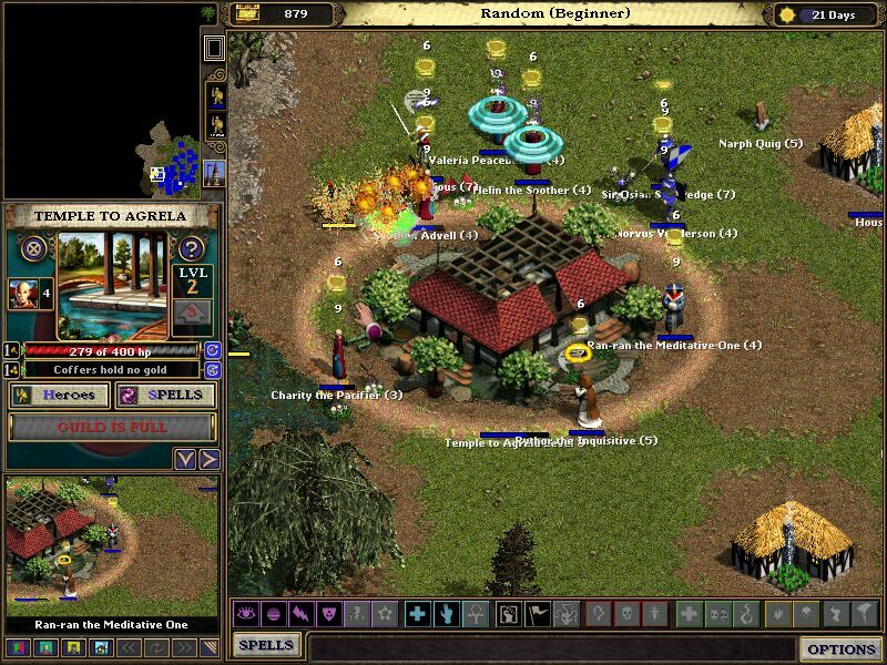 Majesty: The Fantasy Kingdom Sim (Windows) screenshot: Defending the healers.