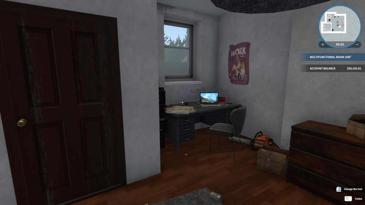 House Flipper (Windows) screenshot: The shack where you start the game.