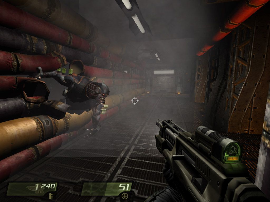 Quake 4 (Windows) screenshot: Peekaboo!