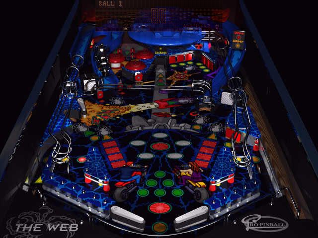 Pro Pinball: The Web (DOS) screenshot: About to begin a game