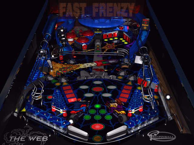 Pro Pinball: The Web (DOS) screenshot: Fast Frenzy with 3 balls