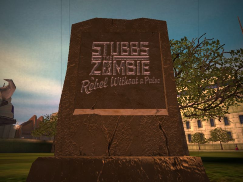 Stubbs the Zombie in Rebel Without a Pulse (Windows) screenshot: Title Screen