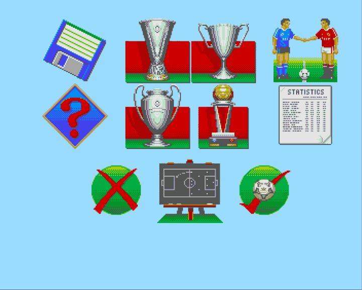 MicroLeague Action Sports Soccer (Amiga) screenshot: Pick the championship you wish to play in