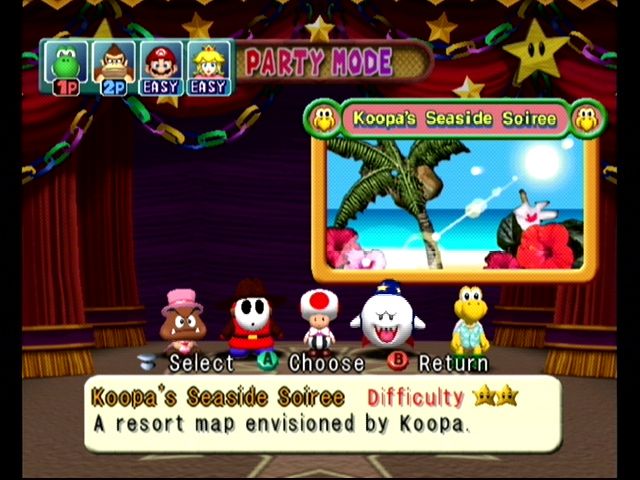 Mario Party 4 (GameCube) screenshot: Choose a gameboard