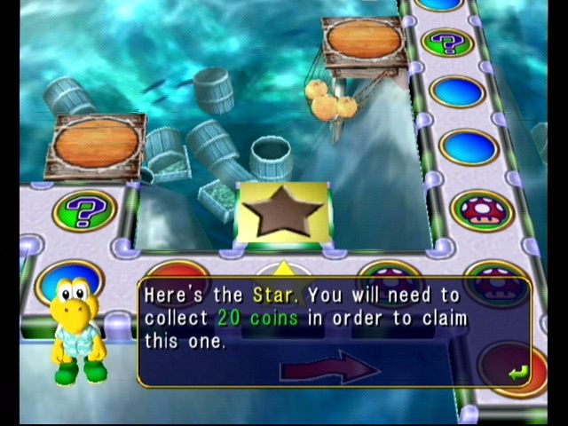Mario Party 4 (GameCube) screenshot: The location of the first star!